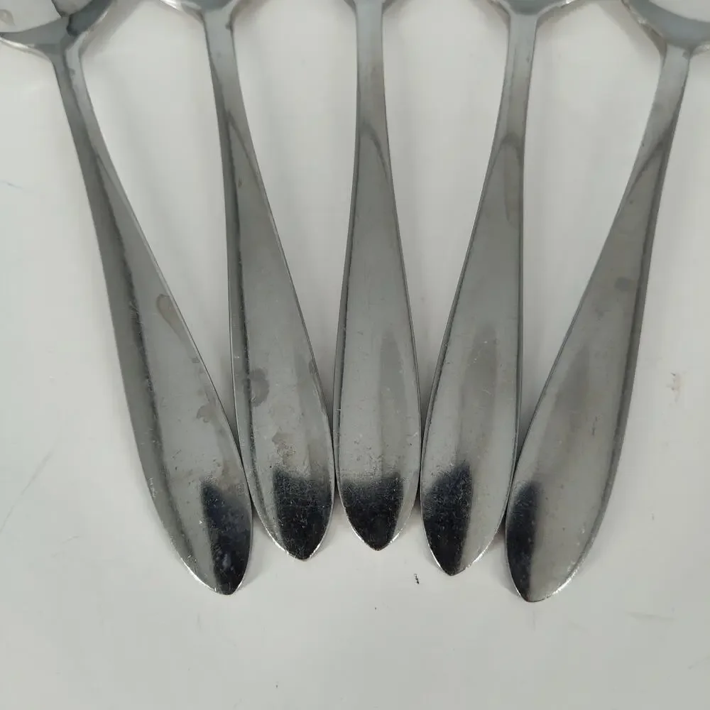5X Tsp Oneida MOONCREST JENNIFER LUANN TRISTA Stainless TEASPOONS Flatware